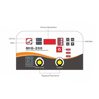 Invertorová svářečka plynová a bezplynová MIG-200 WABROTECH
