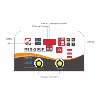 Přenosná invertorová svářečka MIG/MAG/MMA MIG-200P WABROTECH