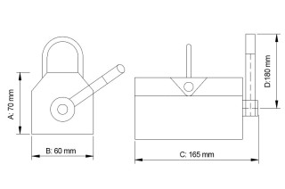 Parmanentný zdvíhací magnet PML-2 WABROTECH